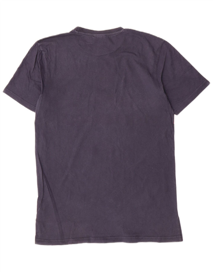 T-shirt grafica da uomo Ellesse Top in cotone blu navy medio