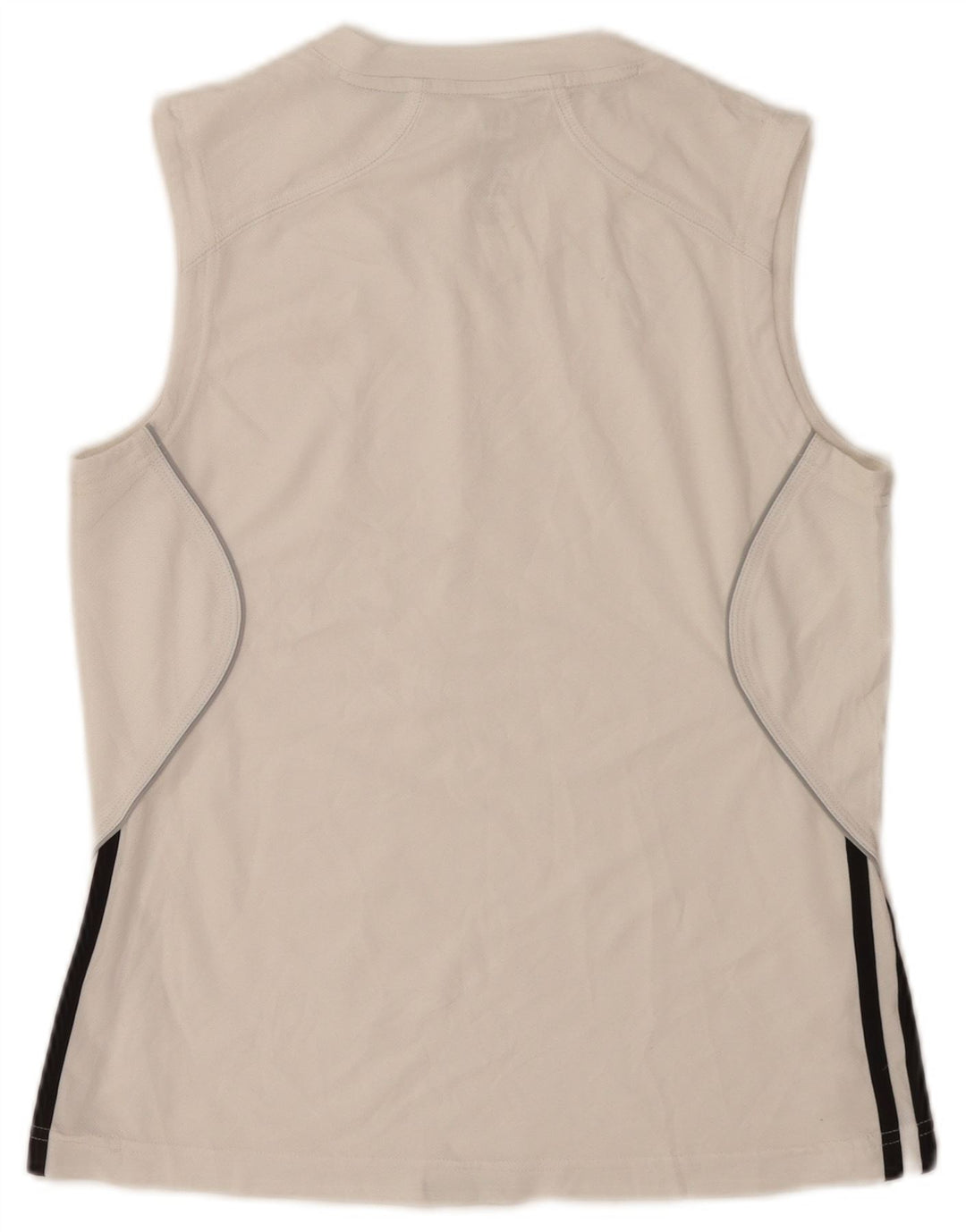 Canottiera Adidas da donna UK 10 piccola bianca in poliestere