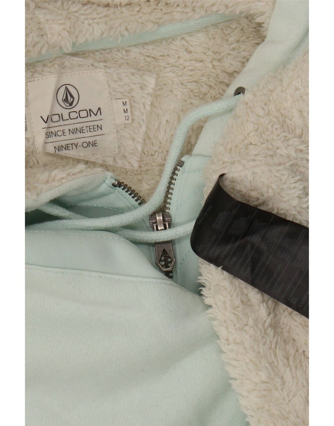 Maglione con cappuccio e zip da donna VOLCOM UK 12 Cotone verde medio