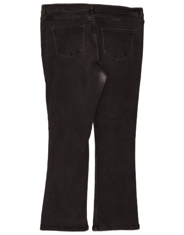Jeans bootcut slim da donna Marks & Spencer UK 18 XL W40 L28 cotone nero