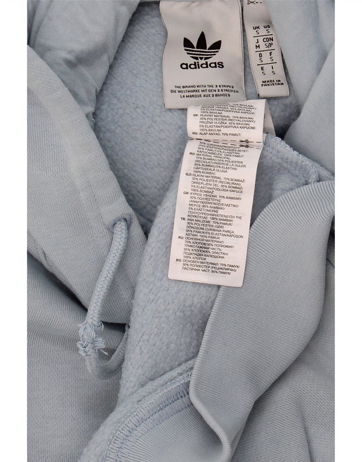 ADIDAS Mens Hoodie Jumper Small Blue Cotton Vintage Adidas and Second-Hand Adidas from Messina Hembry 