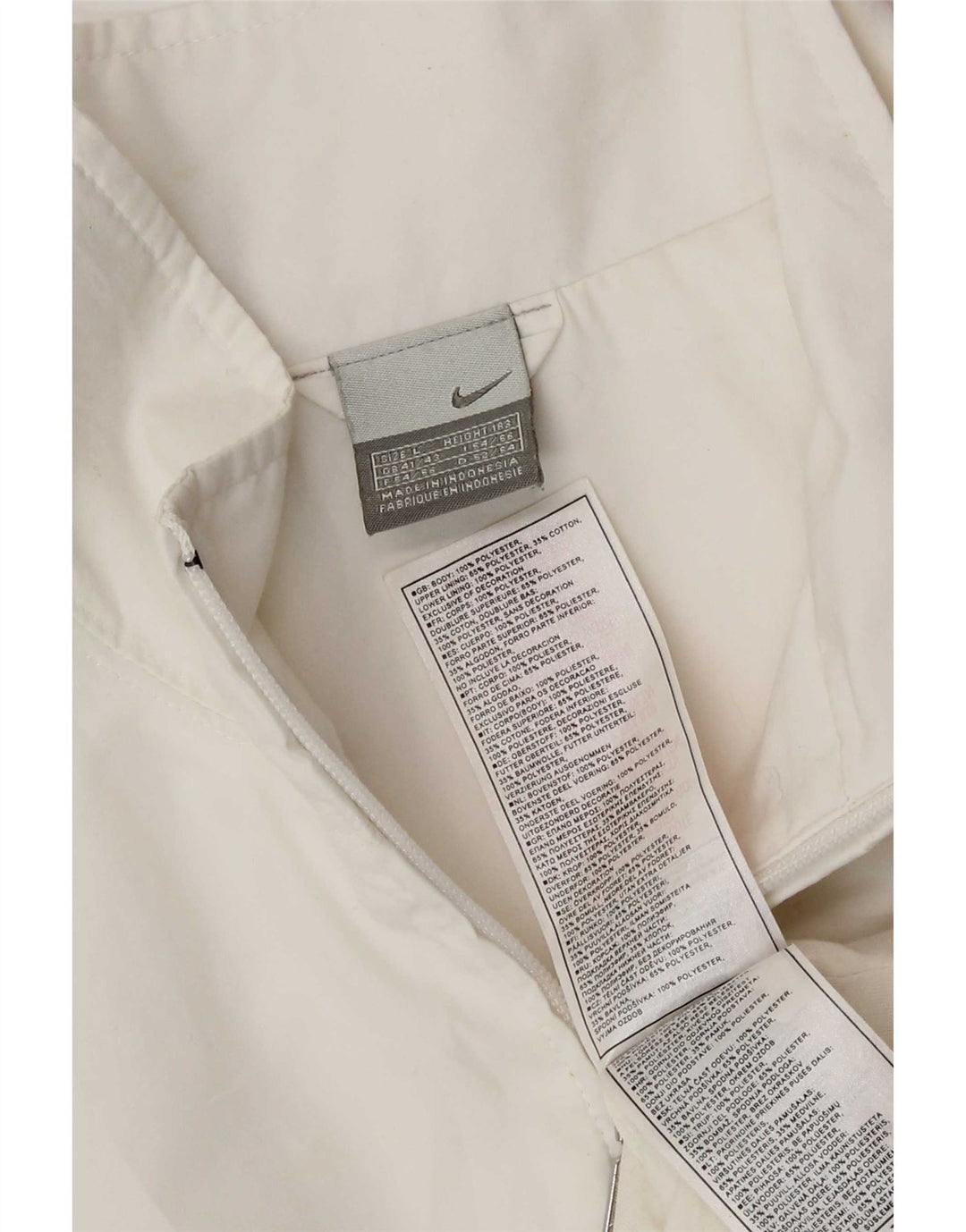 Giacca da tuta da uomo Nike UK 41/43 grande poliestere bianco