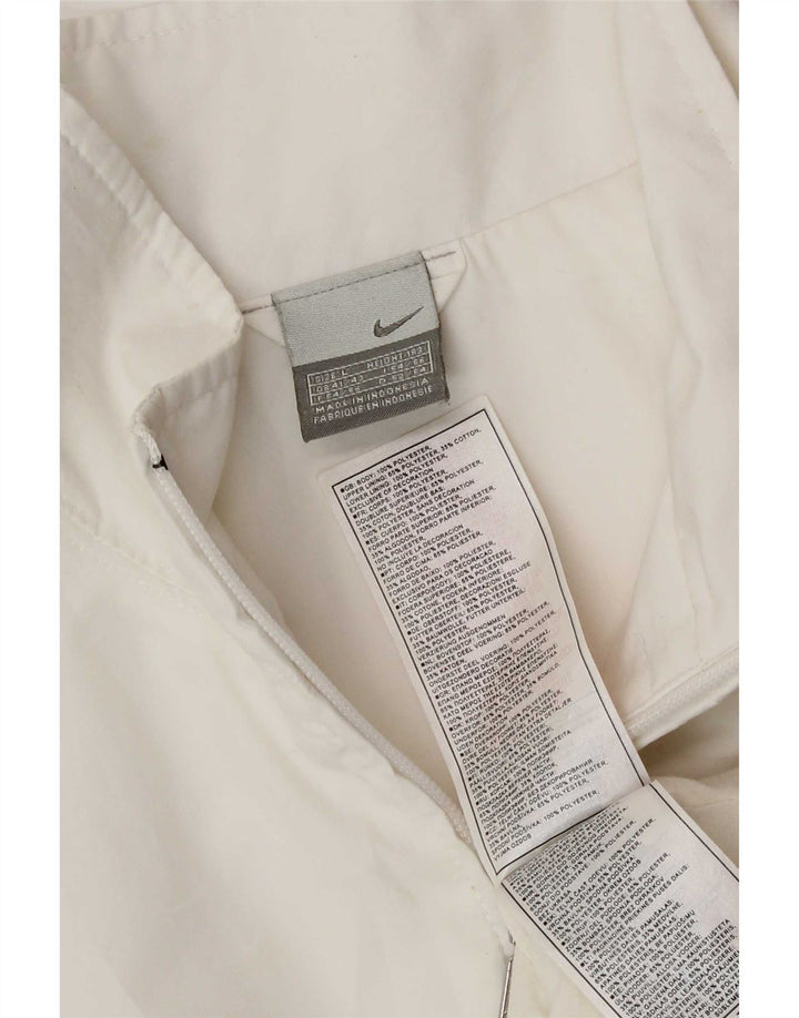 Giacca da tuta da uomo Nike UK 41/43 grande poliestere bianco