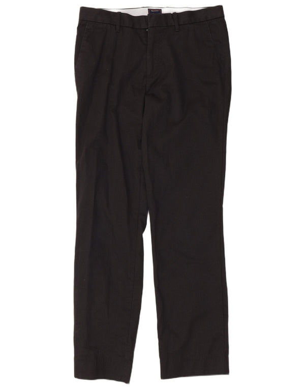 Pantaloni chino dritti da uomo Gap W32 L32 cotone gessato nero