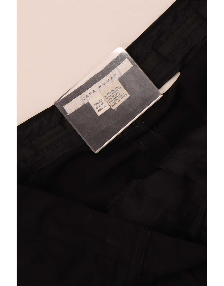 Pantaloni casual dritti da donna Zara grandi W32 L33 poliestere nero