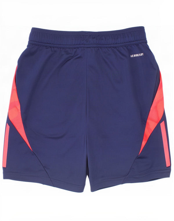 Pantaloncini sportivi Adidas da ragazzo del Manchester United 11-12 anni blu navy