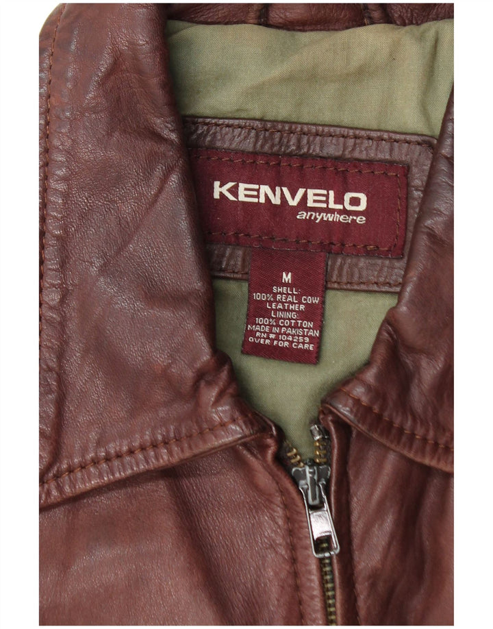 Giacca in pelle militare da uomo Kenvelo UK 38 Pelle marrone medio