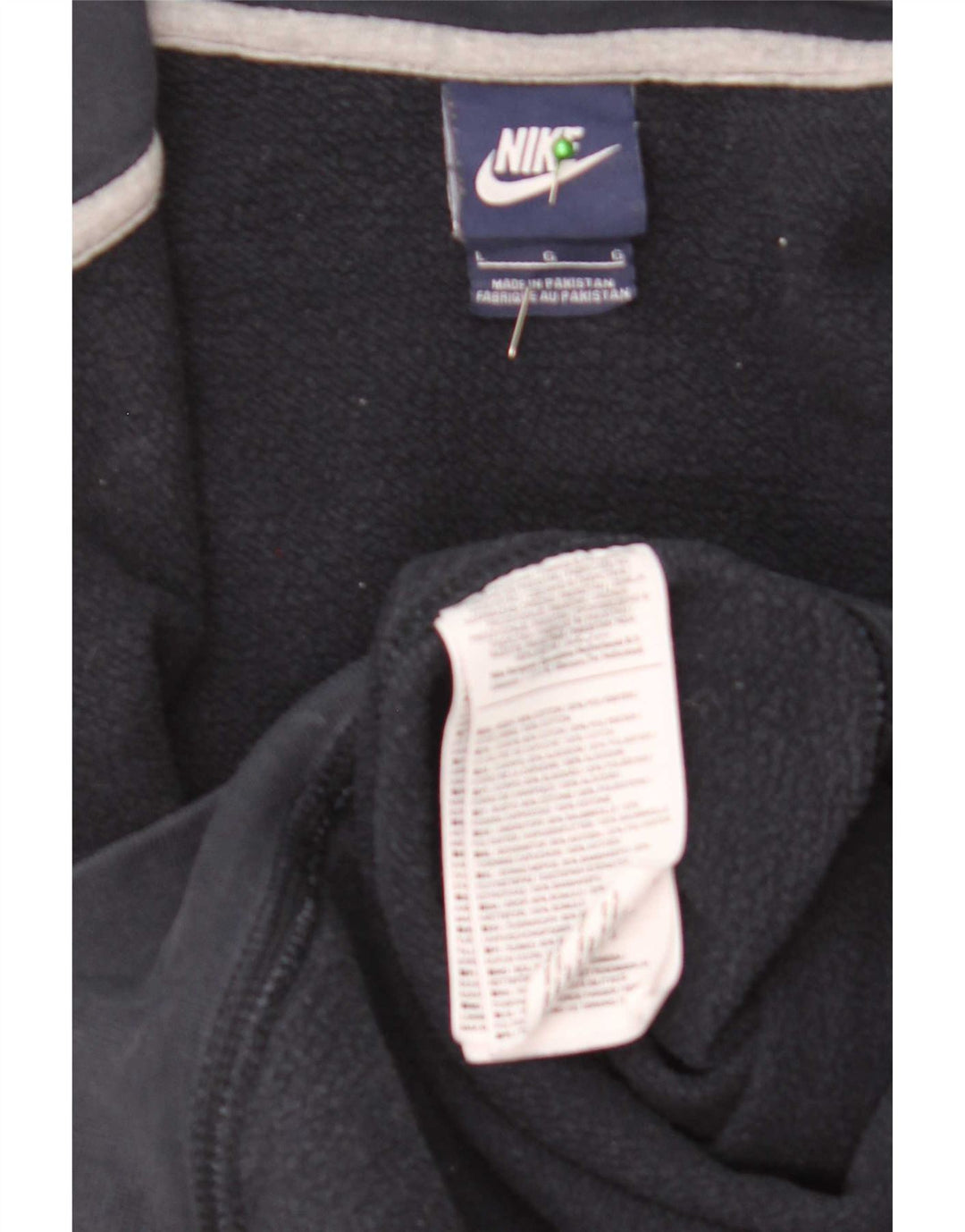 Felpa con cappuccio e zip Nike da uomo, grande, in cotone blu