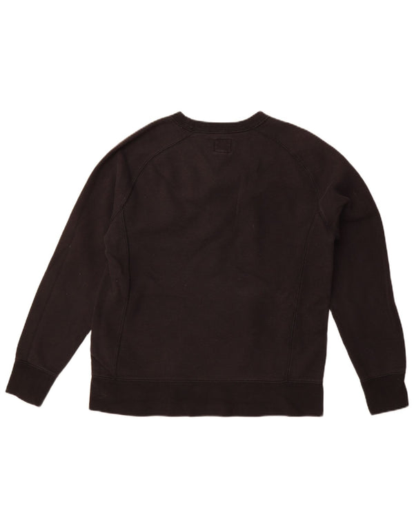 Felpa con grafica da donna CHAMPION Maglione UK 14 Cotone nero medio