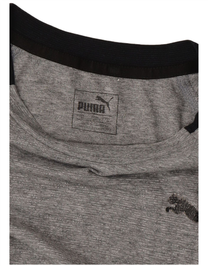 T-shirt Puma da uomo grigio medio chiazzato