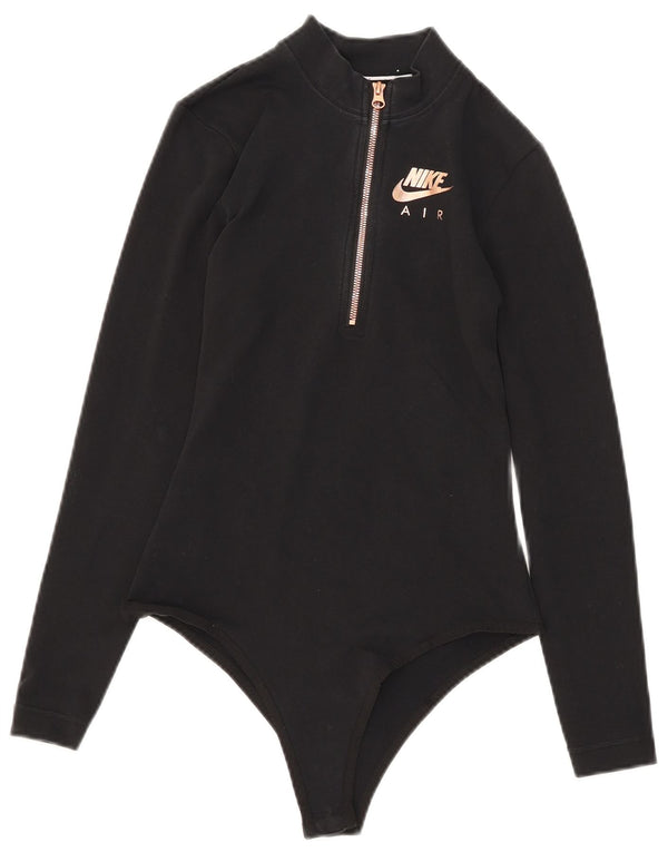 Body a maniche lunghe da donna Nike UK 6 XS cotone nero