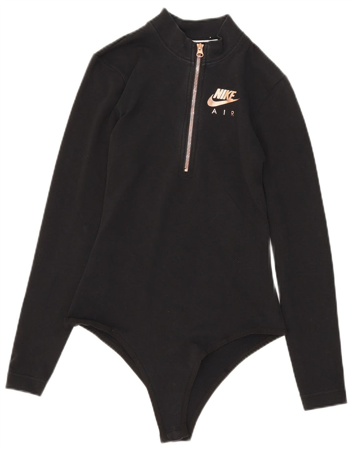 Body a maniche lunghe da donna Nike UK 6 XS cotone nero
