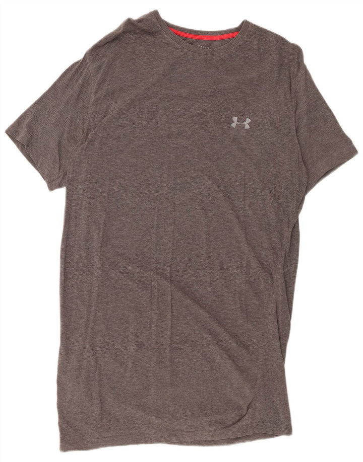 T-shirt da uomo vestibilità ampia Under Armour, piccola, in cotone grigio