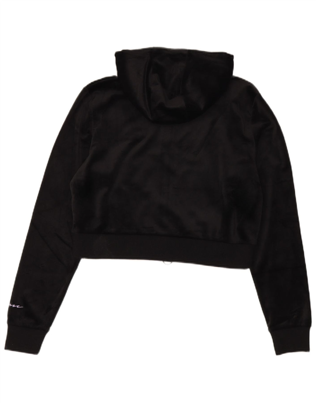 Maglione con cappuccio e zip corta in velluto da donna Ellesse UK 12 poliestere nero medio