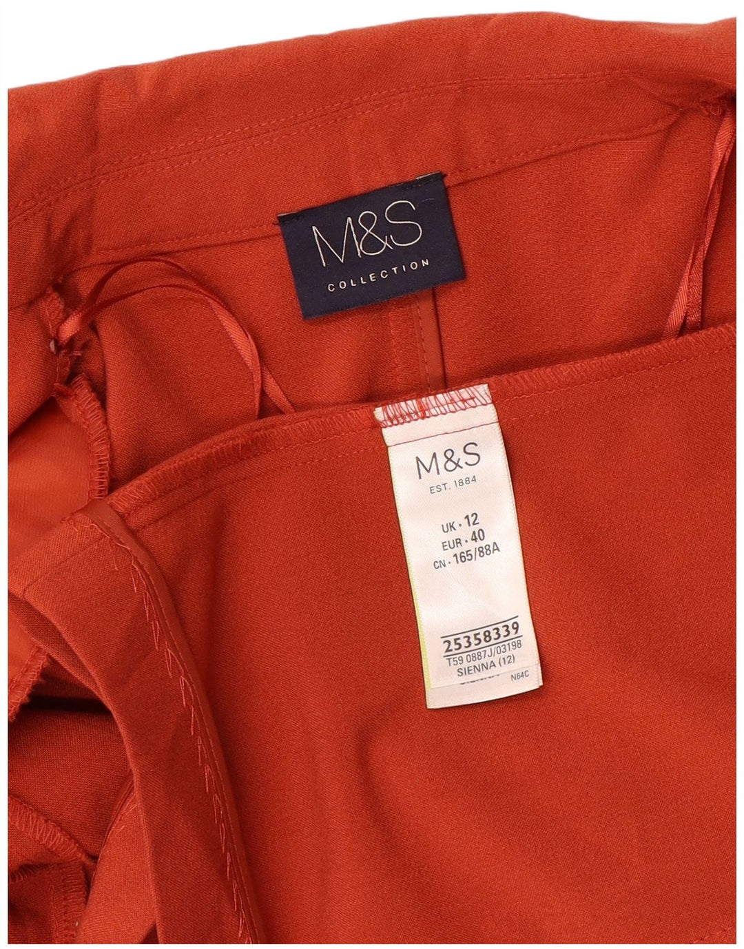 Giacca blazer con maniche a 3/4 aperte da donna Marks & Spencer UK 12 arancione medio