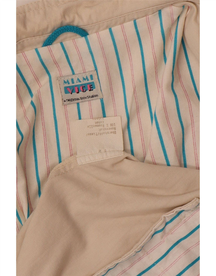 Giacca blazer vintage da uomo a 1 bottone EU 52 XL in cotone beige