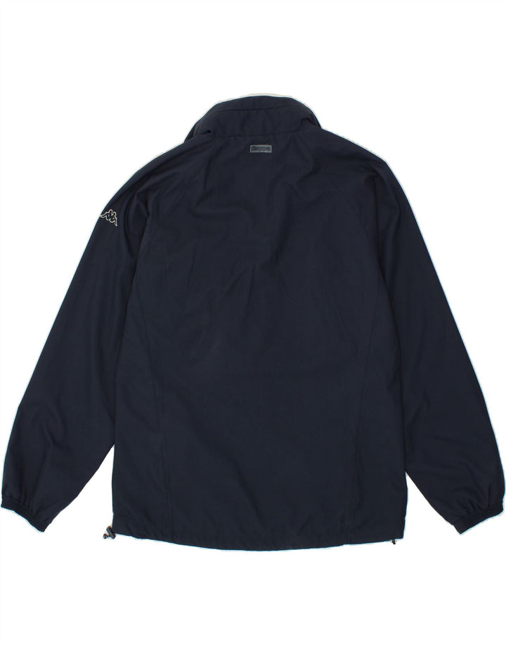 KAPPA Womens Hooded Rain Jacket UK 42 XL Navy Blue Polyester Vintage Kappa and Second-Hand Kappa from Messina Hembry 