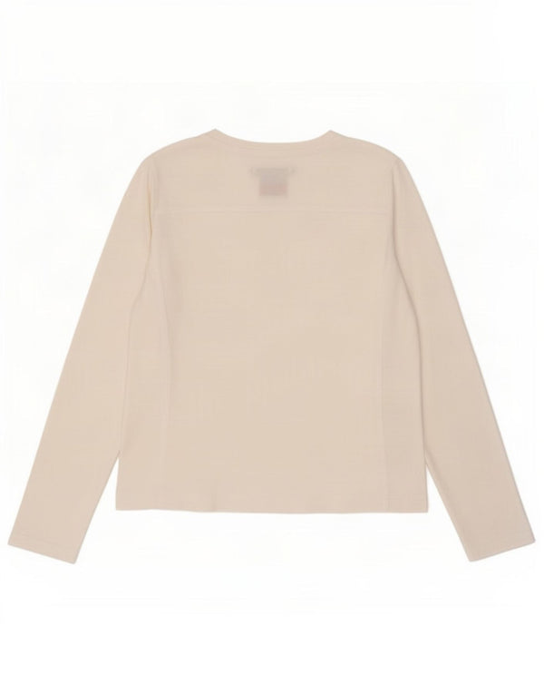 Maglia a maniche lunghe da donna Champion UK 10 piccola in cotone bianco sporco