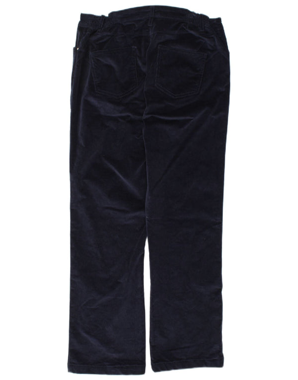 COTTON TRADERS Womens Corduroy Trousers UK 12 Medium W30 L27 Navy Blue