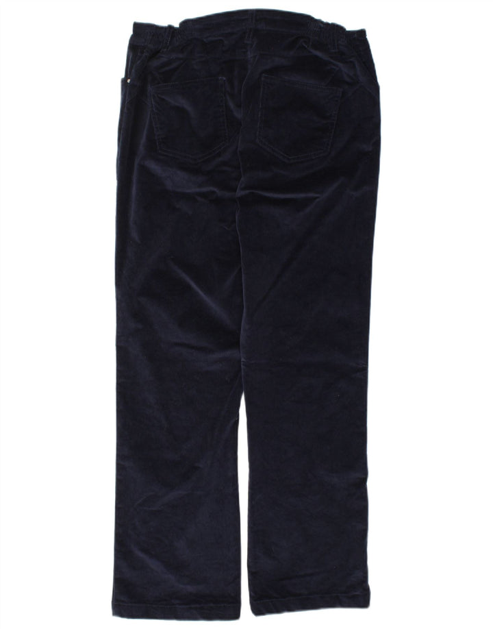 Pantaloni da donna in velluto a coste COTTON TRADERS UK 12 Medium W30 L27 Blu navy