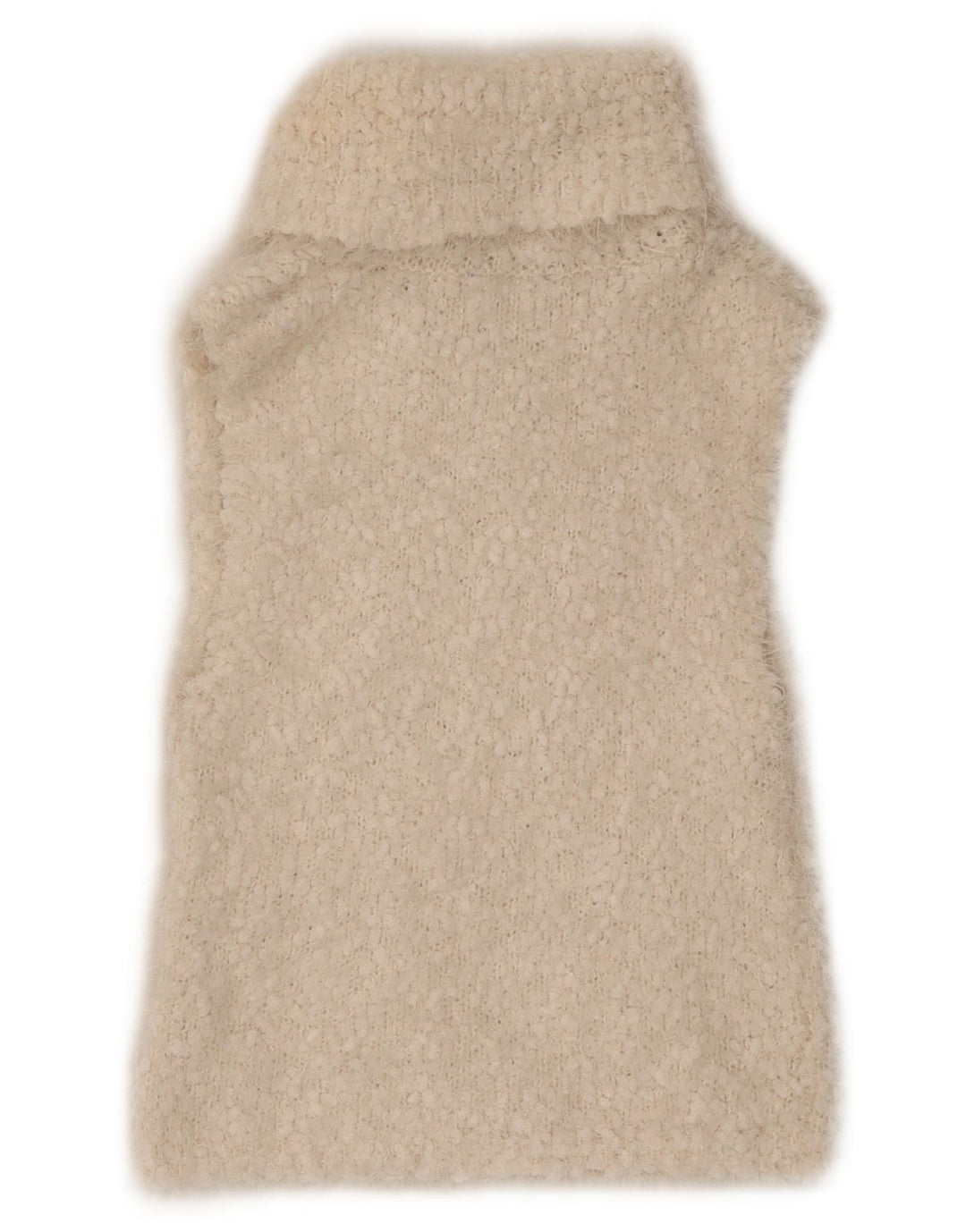 Canotta corta da donna Zara UK 8 piccola in poliestere bianco sporco