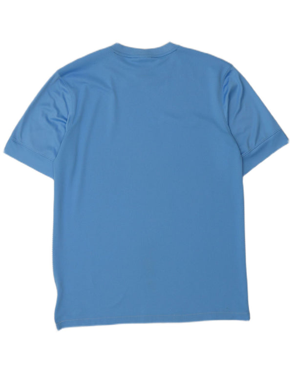 Nike Mens Dri Fit T-Shirt Top Medium Blue Colourblock Polyester