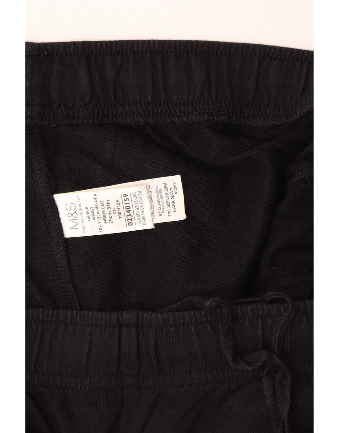 Pantaloni da tuta da uomo Marks & Spencer 2XL cotone nero