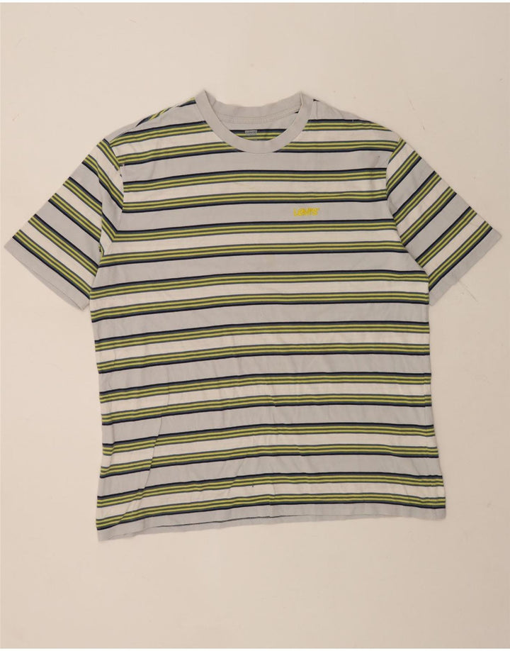 T-shirt oversize da uomo Levi's Top in cotone a righe grigio medio