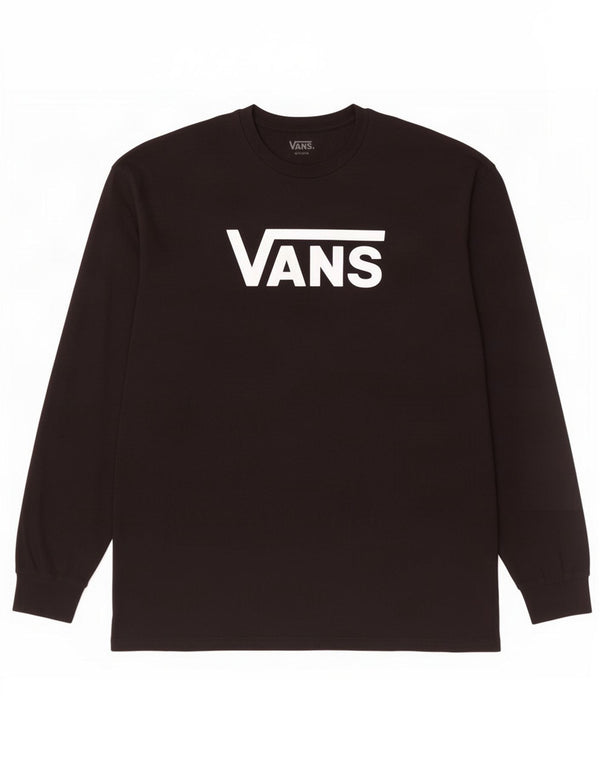 Top da uomo Vans con vestibilità classica, grafica, manica lunga, XL, cotone nero
