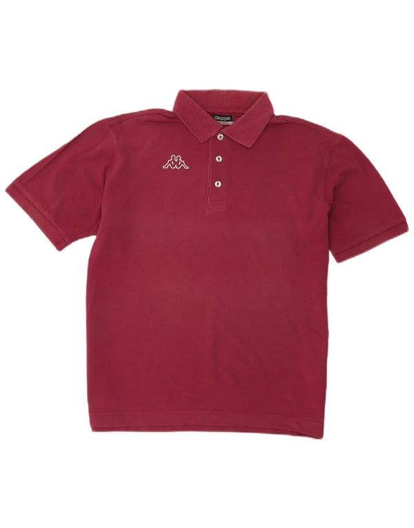 Polo Kappa Uomo Large Bordeaux In Cotone