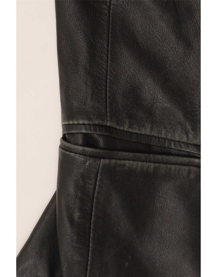 Giacca in pelle da donna International Concepts US 6 media nera