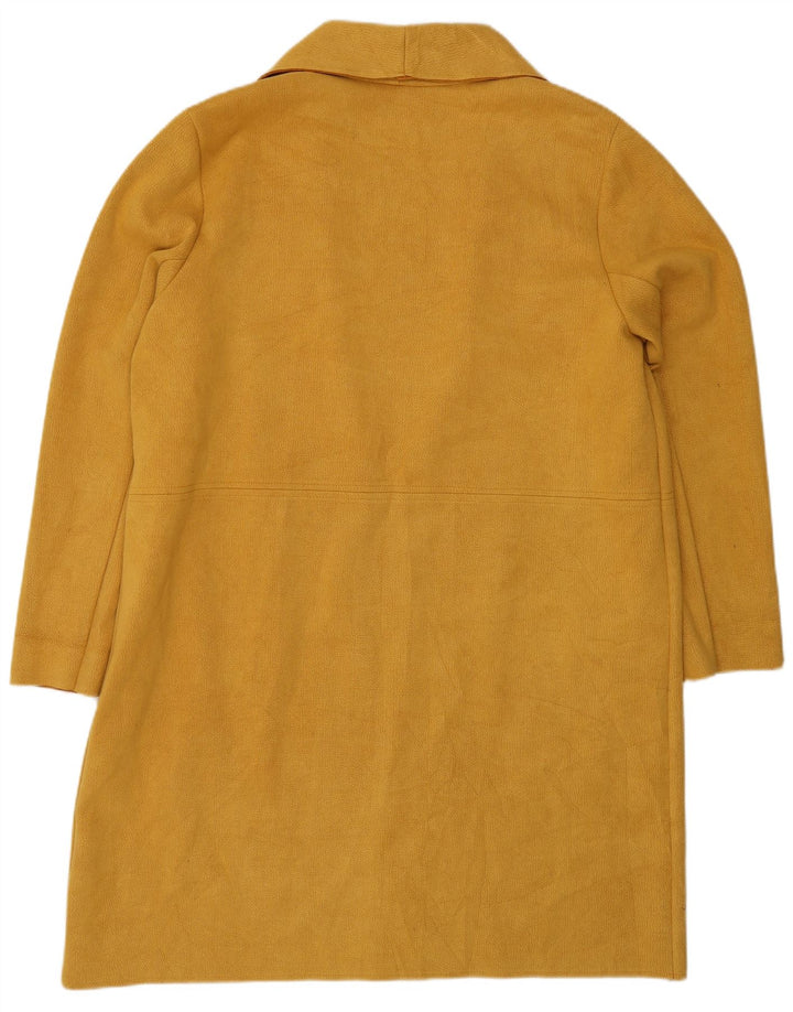 Soprabito aperto oversize da donna Zara UK 14 poliestere giallo medio