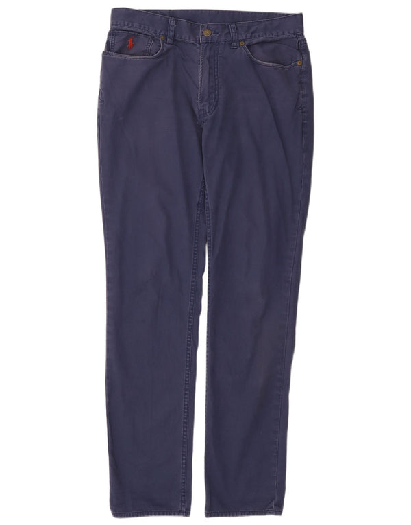 Pantaloni casual slim da uomo Polo Ralph Lauren W32 L32 Blu navy