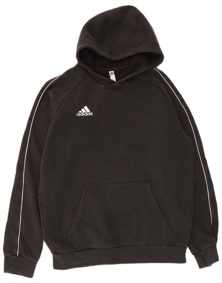 Felpa con cappuccio da uomo Adidas Medium in cotone nero