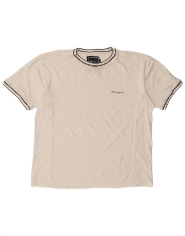T-shirt da uomo Champion Top XL in cotone bianco