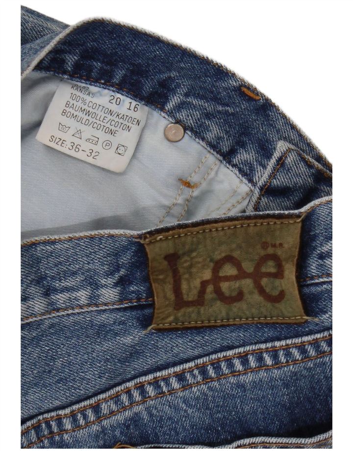 Jeans dritti da uomo Kansas LEE W36 L32 in cotone blu