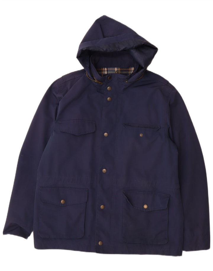 Giacca da uomo con cappuccio Fat Face UK 40 Large in poliestere blu navy