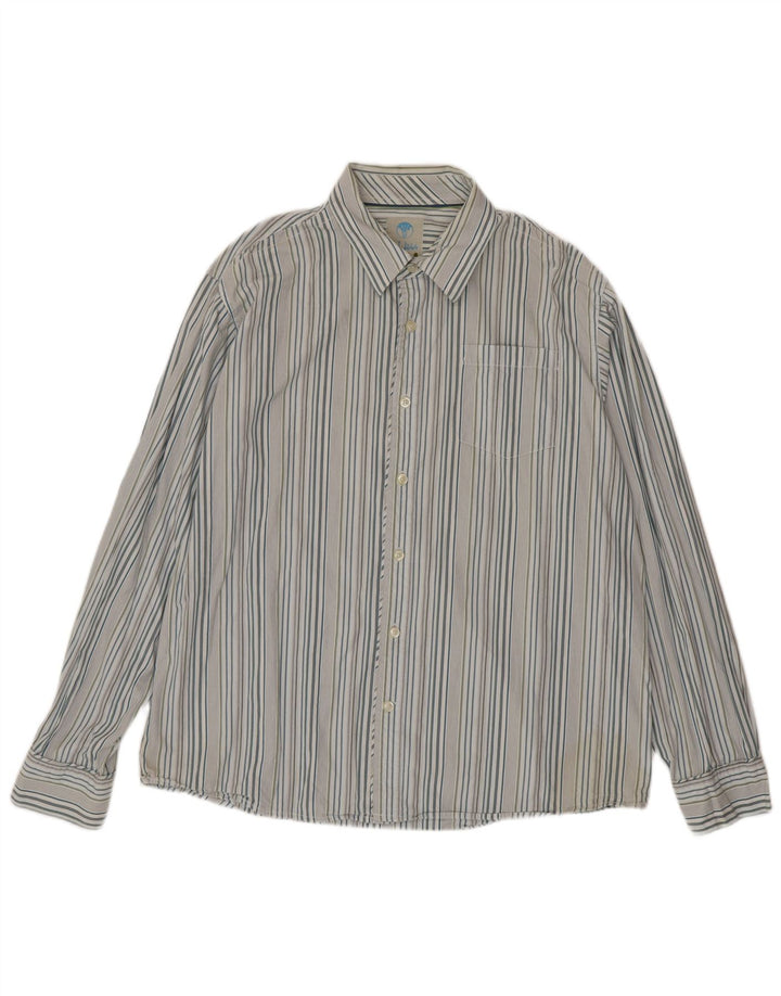 Camicia da uomo Fat Face XL in cotone a righe multicolore