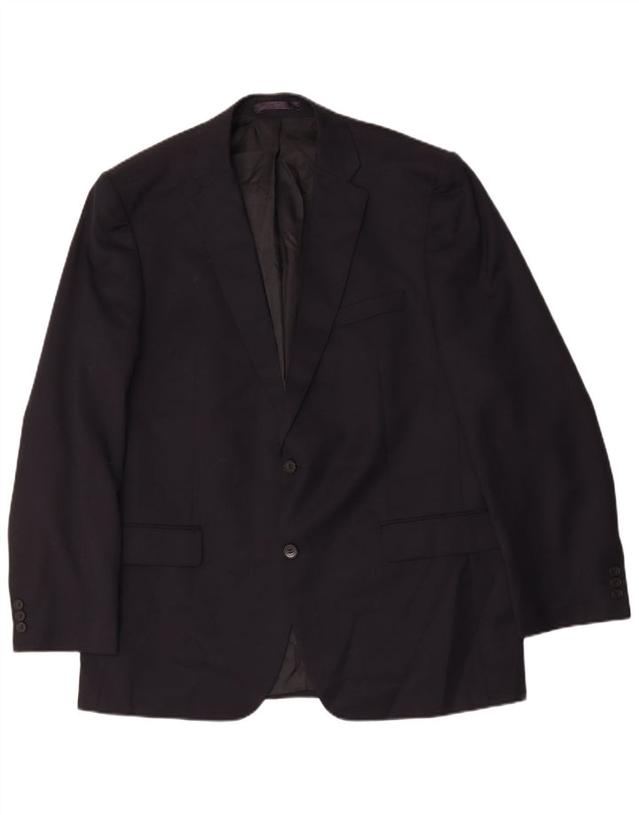 Giacca blazer lunga a 2 bottoni Marks & Spencer da uomo UK 44 XL Blu navy
