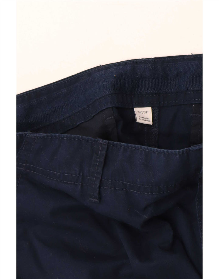 Pantaloni cargo slim da uomo Marks & Spencer W36 L31 cotone blu navy