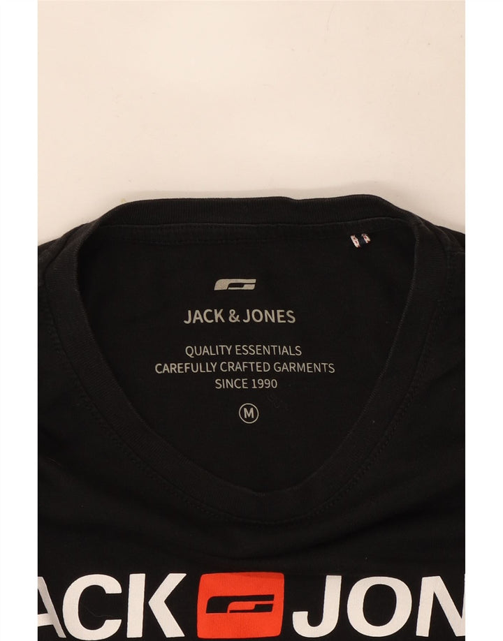 T-shirt grafica da uomo Jack & Jones Top media nera