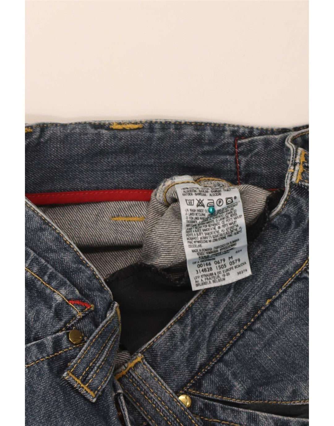 Levi's Bermuda da uomo in denim grafico medio W32 cotone blu