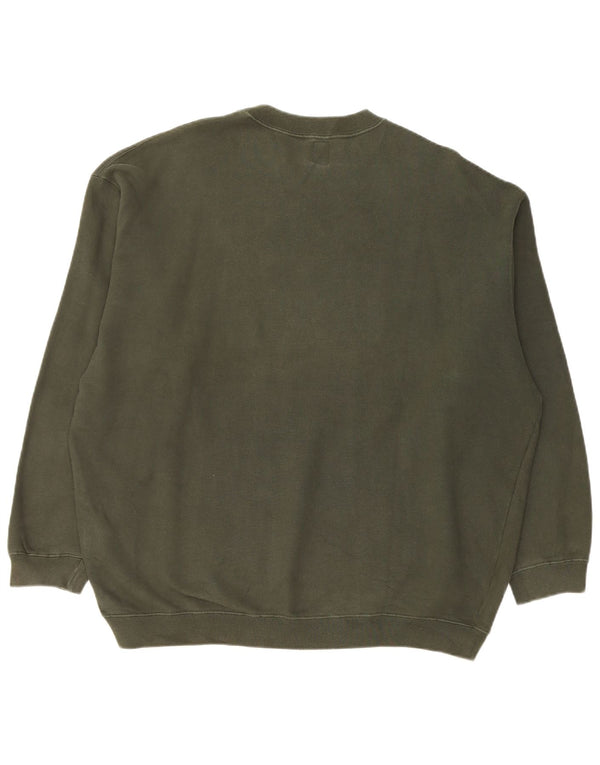 CERRUTI 1881 Felpa grafica da uomo Maglione grande cotone kaki