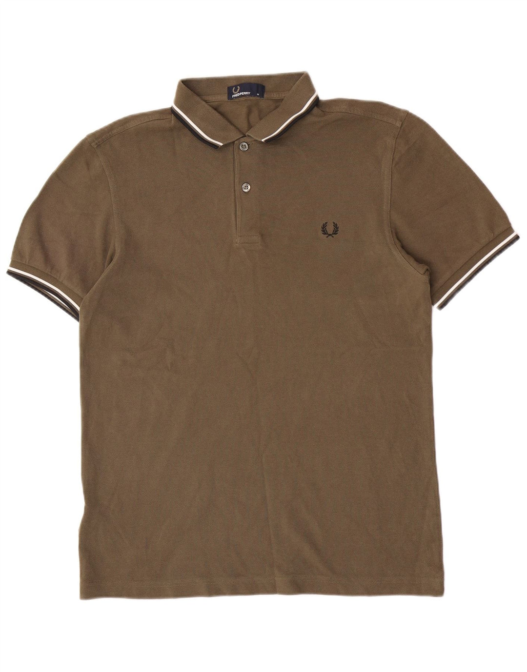 Polo da uomo Fred Perry in cotone kaki medio