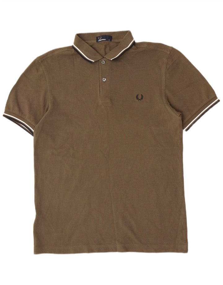 Polo da uomo Fred Perry in cotone kaki medio