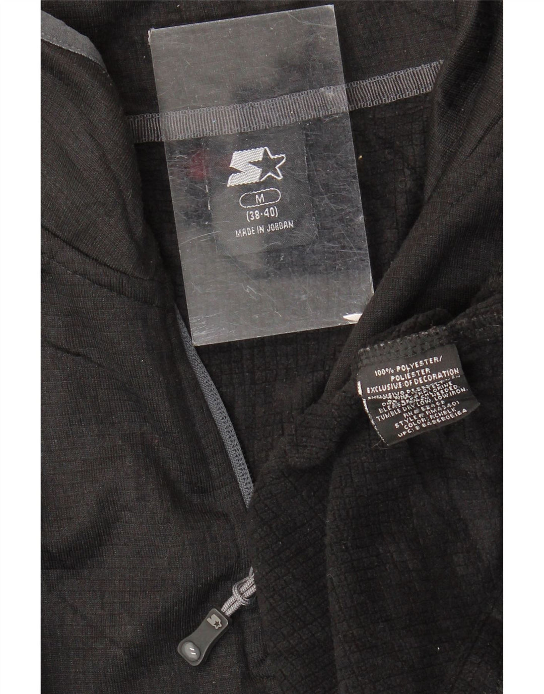 Top da tuta pullover con zip e collo da uomo Starter UK 38/40 medio nero