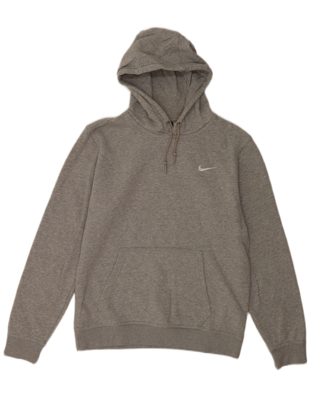 Felpa con cappuccio da uomo Nike in cotone grigio medio