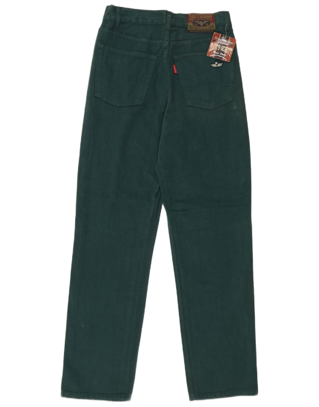 Jeans vintage da donna a vita alta IT 44 medio W28 L31 verde