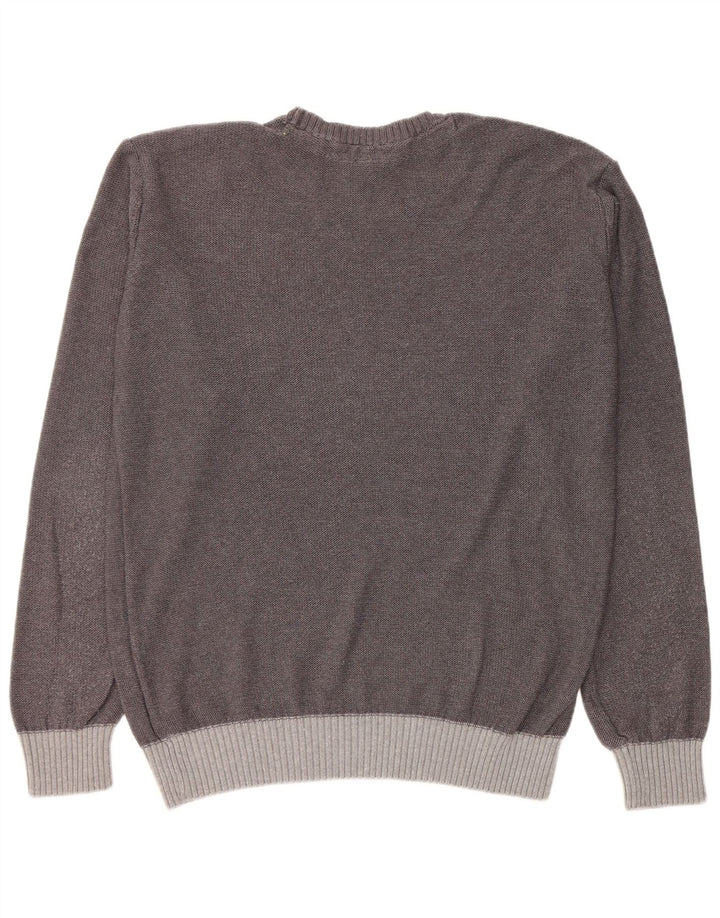 CHIEMSEE Maglione girocollo da uomo in cotone color block grigio medio