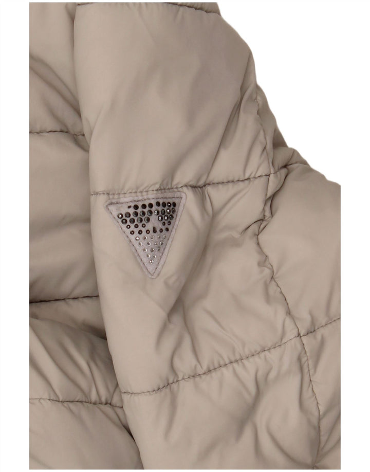 Giacca imbottita da donna GUESS UK 16 Large Beige Poliestere